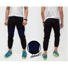 Sweatpants Above Knee Patch Black