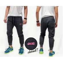 Sweatpants Plain With England Flag Patch Grey