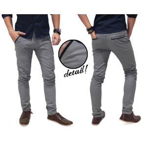 Celana Panjang Chino Basic With List Kakkoii Silver