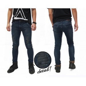 Jeans Ripped Three Destroyed Kakkoii Dark Indigo