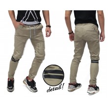 Jogger Pants Chino Double Stripe Kakkoii Khaki