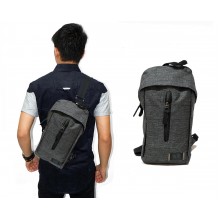 Shoulder Bag Canvas Polyester Grey
