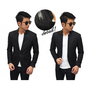 Blazer Casual Organic Wool Black