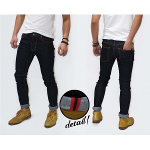 Celana Panjang Jeans With List Rigid Indigo
