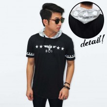 Hoodie T-Shirt Boy Black