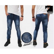 Jeans Pants Ripped Bio Stone Blue Kakkoii