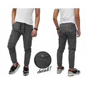 Jogger Pants Cargo Chino Kakkoii Grey
