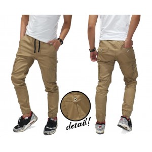 Jogger Pants Cargo Chino Kakkoii Light Brown