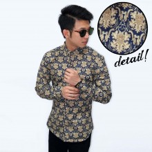 Kemeja Batik Modern Printing Gold