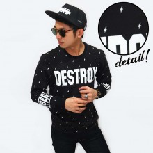 Sweatshirt Destroy Loser Thunderbolt