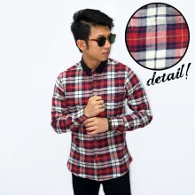 Kemeja Flannel Brodie Tartan Red