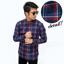 Kemeja Flannel Tartan Big Square Navy