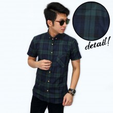 Kemeja Short Austin Tartan Green