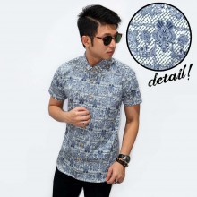 Kemeja Short Batik Ornament Vector