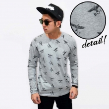 Long Sleeve Tee Boy London Pattern Grey