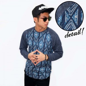 Raglan Arrow Webbing Pattern Navy