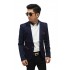 Blazer Casual Navy With Polkadot Maroon