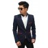 Blazer Casual Navy With Polkadot Yellow
