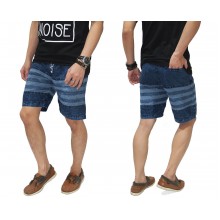 Celana Pendek Denim Acid Middle Stripe Blue