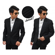 Formal Blazer Three Stripe Black