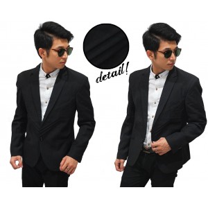 Formal Blazer Three Stripe Black