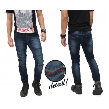 Jeans Ripped Destroyed With Patch Kakkoii Indigo