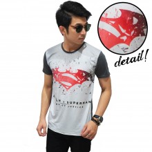 Kaos Superheroes Logo Batman V Superman Dark Grey