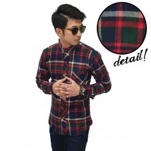 Kemeja Flannel Tartan Hunter Navy Green