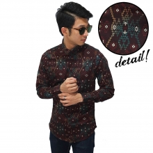 Kemeja Batik Songket Classic Brown