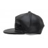 Topi Snapback Leather Three Zipper Black