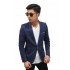 Blazer Casual Leaf Emboss Navy