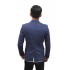Blazer Casual Leaf Emboss Navy