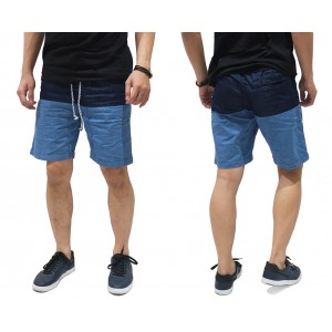 Celana Pendek Chambray Two Tone Blue