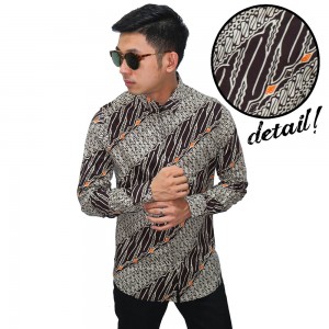 Kemeja Batik Parang Kusumo Modern Brown