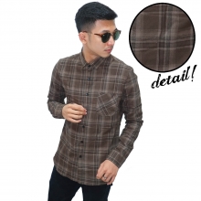 Kemeja Flanel Classic Tartan Square Brown