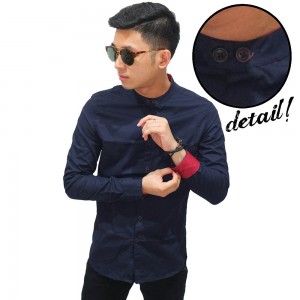 Kemeja Panjang Shanghai Executive Navy