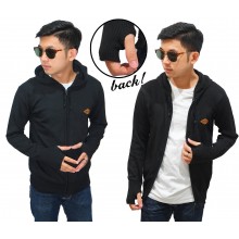 Knit Hoodie Fingerless Black