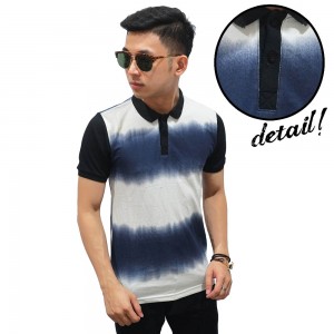 Polo Gradient Navy Broken White