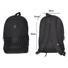Tas Backpack Pocket Stripe Black