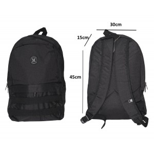 Tas Backpack Pocket Stripe Black