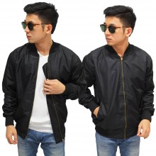 Jaket Bomber Parasut Black