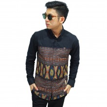 Kemeja Under Modern Batik Songket Black