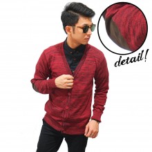 Cardigan 5 Button With Elbow Red