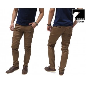 Celana Panjang Chino Basic With List Kakkoii Brown