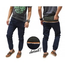 Jogger Pants Chino Two Tone Navy