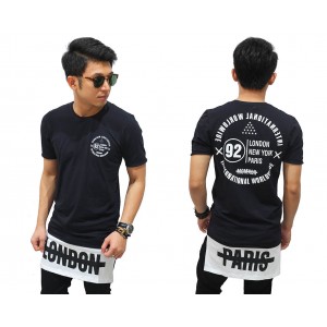 Longline London Paris T-Shirt