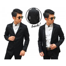 Formal Blazer Three Button Black