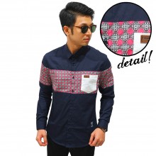 Kemeja Middle Block Octagon Star Navy