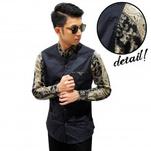 Kemeja Sleeve Paisley Tribal Cream