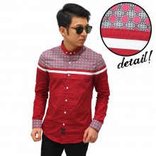 Kemeja Top Octagon Star Red